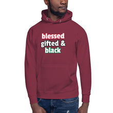 Load image into Gallery viewer, The Blessed Gifted &amp; Black Hoodie